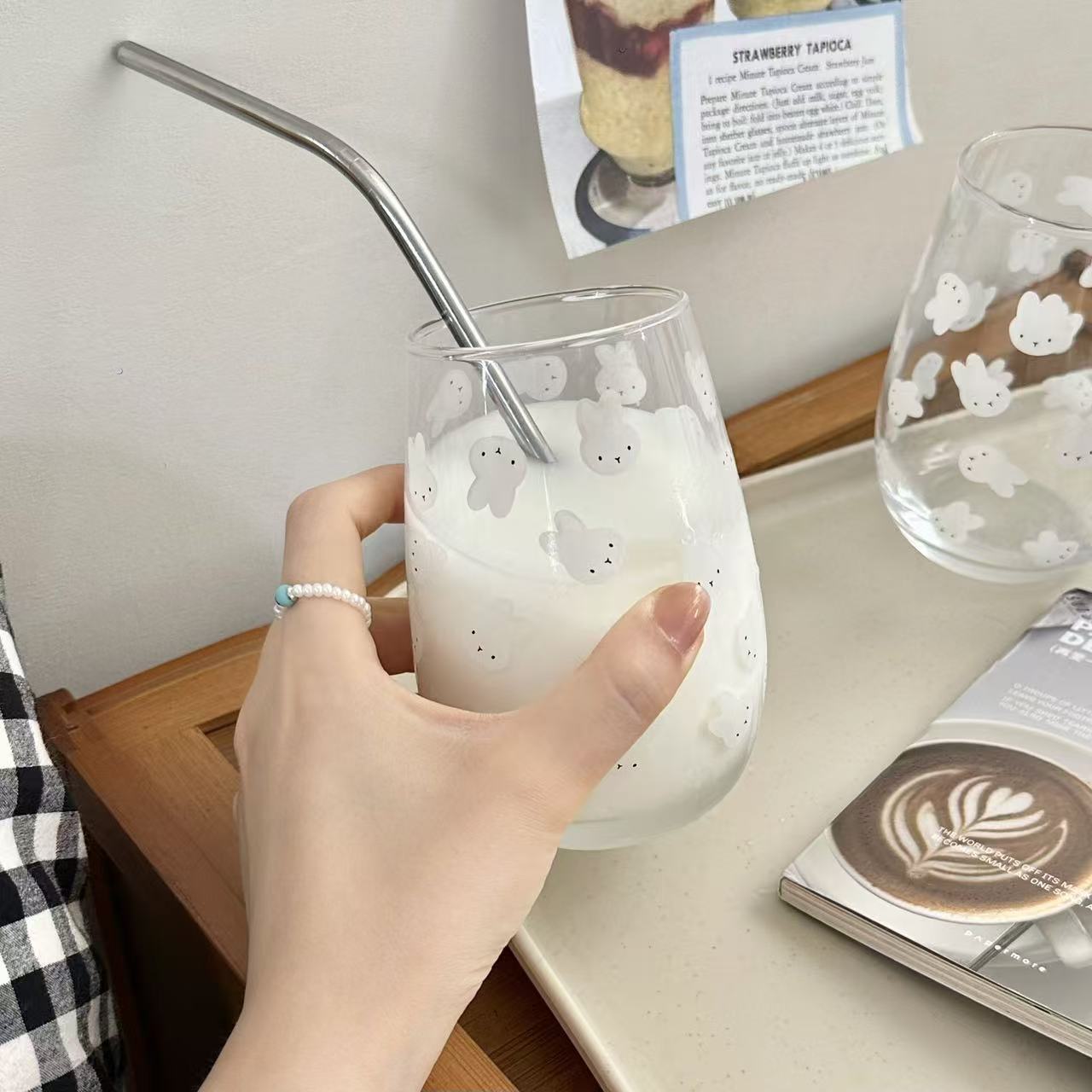 Cute Miffy Rabbit Printed Glas - Coffee Tea & Espresso Appliances review and price