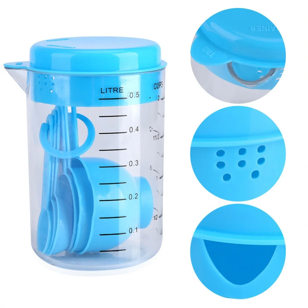 7 Pieces / Set Plastic Measuri - Coffee Tea And Sugar Set review and price