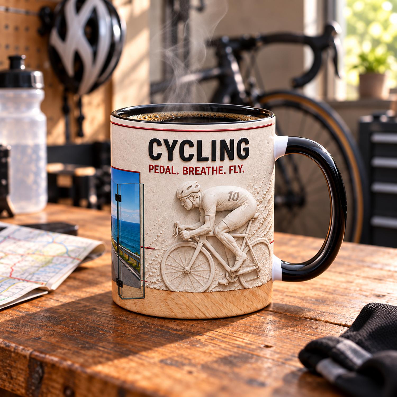 Custom Cycling Coffee Mug 11oz - Coffee Tea Name review and price