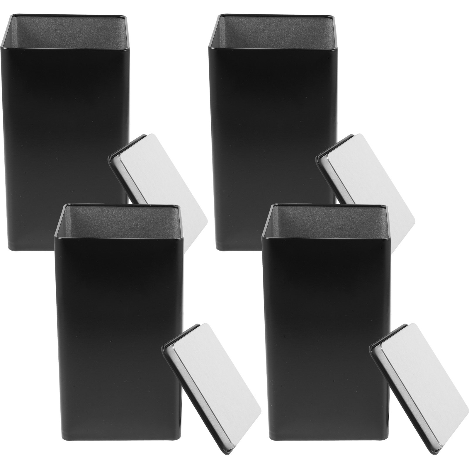 4Pcs Tinplate Tea Storage Jars - Coffee Tea Sugar review and price